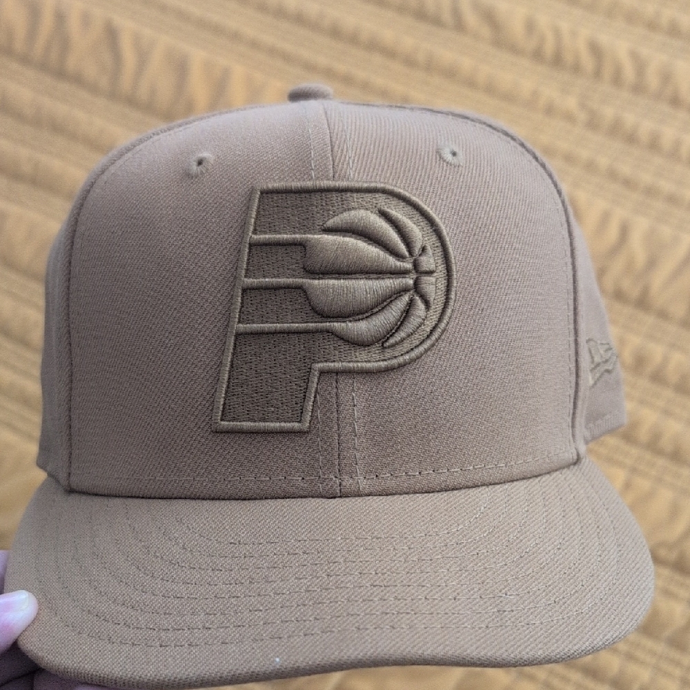 NBA Tan 59FIFTY Fitted Cap with Black Trim